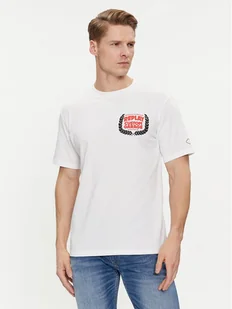 Replay T-Shirt M6765.000.22662 Biały Regular Fit - REPLAY - Koszulki męskie - miniaturka - grafika 1