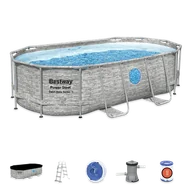 Baseny ogrodowe - Bestway Basen ogrodowy stelażowy 427 x 250 x 100 cm 12w1 56714N 56714N - miniaturka - grafika 1