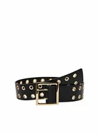 Paski - ONLY Damski pasek Onlsofie Eyelet Waist Pu Belt, czarny, 80 - miniaturka - grafika 1