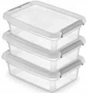 Pojemniki kuchenne - 3 x pojemniki na żywność zestaw pojemników 1l - miniaturka - grafika 1