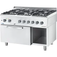 Piece, kotły  i płyty grzejne gastronomiczne - Kuchnia gazowa ECO z piekarnikiem elektrycznym, 1200x700, 25.5+6.5 kW, G30/37 mbar STALGAST 9714330 - miniaturka - grafika 1