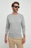 Swetry męskie - Pepe Jeans sweter bawełniany kolor szary lekki - miniaturka - grafika 1