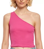 Koszulki i topy damskie - Urban Classics Damska krótka koszulka sportowa damska typu tank top cropped asymetryczny, Jasny fiolet, XL - miniaturka - grafika 1