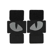 Odzież taktyczna i umundurowanie - M-Tac - Naszywka Tygrysie oczy - Cordura 500D - Laser Cut - Odblaskowe - Czarny - 51140299 - miniaturka - grafika 1