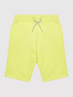 Spodnie i spodenki dla dziewczynek - Name it Szorty sportowe 13201050 Żółty Regular Fit - grafika 1