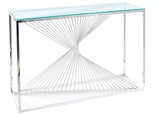 Konsolka Flame C 120X40 Srebrna Signal Glamour - Konsole i sekretarzyki - miniaturka - grafika 1
