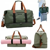 Akcesoria podróżnicze - TORBA SPORTOWA PODRÓŻNA BAGAŻ NA SIŁOWNIĘ RAMIĘ FITNESS DO SAMOLOTU UNISEX - miniaturka - grafika 1