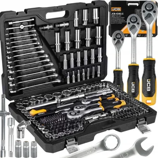 Zestaw narzędzi JCB KLUCZY 218el. 1/2" 3/8" 1/4" - Zestawy narzędziowe - miniaturka - grafika 1