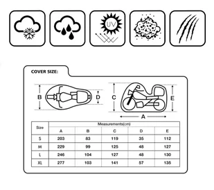 Pokrowiec na motocykl z kufrem rozmiar XL Moretti - Etui i futerały do telefonów - miniaturka - grafika 3