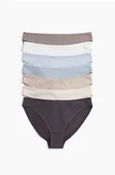 Majtki damskie - H & M - Bawełniane figi 7-pak - Niebieski - H&M - miniaturka - grafika 1