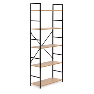 Regał Drewniany Szeroki Nowoczesny Loft 5 Półek - Regały - miniaturka - grafika 1