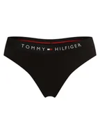 Majtki damskie - Tommy Hilfiger Stringi Kobiety Bawełna czarny jednolity, S/M - miniaturka - grafika 1