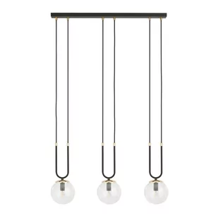 Emibig GLAM 3 BLACK/TRANSPARENT 1114/3 lampa wisząca szklane klosze GLAMOUR 1114/3 - Lampy sufitowe - miniaturka - grafika 2