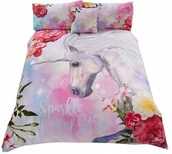 Pościel dla dzieci - Sparkle And Shine Rapport zestaw pościeli, angielskim jednorożec motywem z napisem "Sparkle and Shine" Sparkle-Uni-Sb - miniaturka - grafika 1