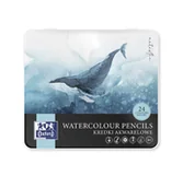 Kredki, ołówki, pastele i pisaki - Kredki akwarelowe Metal Box 24 kolory - Oxford - miniaturka - grafika 1