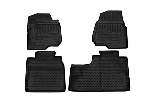 Element Antypoślizgowa gumowa mata podłogowa 3D do Forda F-250/F-350/F-450/F-550 Crew Cab Busket Seats Under-Seat Fold-Flat Storage 17-18 Pick-up