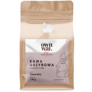 OWNWAI KAWA GRZYBOWA SOPLÓWKA JEŻOWATA CHAGA 250 GRAM - Zdrowa żywność - miniaturka - grafika 1