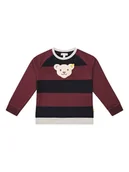 Bluzy i sweterki niemowlęce - Steiff Bluza w kolorze czarno-bordowym - miniaturka - grafika 1