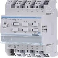 Sterowniki i przekaźniki - Hager polo KNX e/s Sterownik załączający/żaluzjowy 10 A 6-/3-krotny TXA606B TXA606B - miniaturka - grafika 1