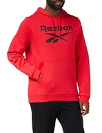 Bluzy męskie - Reebok Męska bluza z logo, wektor czerwony/czarny, L, Vector Red/Black, L - miniaturka - grafika 1
