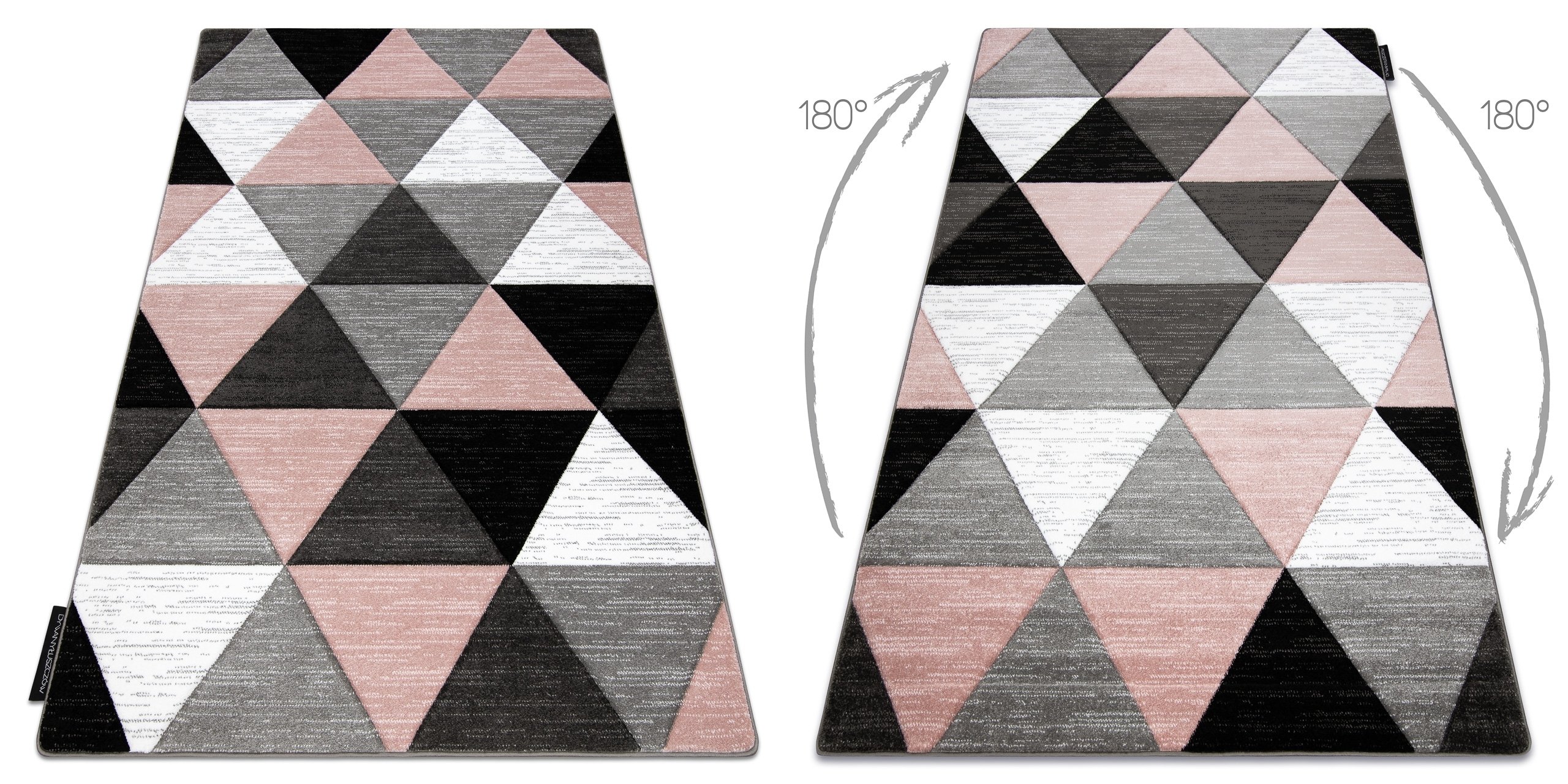 Dywan ALTER Rino Trójkąty różowy 180x270 cm