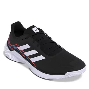 adidas Novaflight męskie trampki do siatkówki, Core Black Ftwr biały słoneczny czerwony, 44 2/3 EU - Buty sportowe męskie - miniaturka - grafika 1