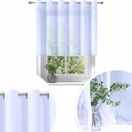 Firany - FIRANA GOTOWA WOAL BIAŁA 200x130 CM ZASŁONA PRZELOTKI FIRANY NA PRZELOTKACH - miniaturka - grafika 1