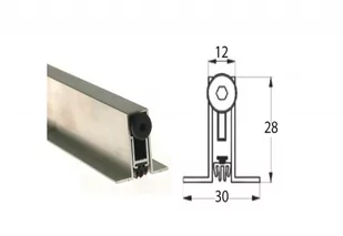 Listwa opadająca ALETTE A 330 mm z podporą - Akcesoria do drzwi - miniaturka - grafika 1