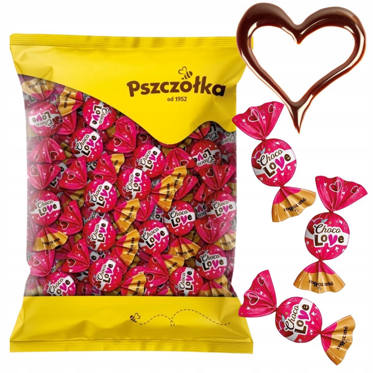 Praliny Choco Love Pszczółka Pyszny Intensywny Czekoladowy Smak 1kg