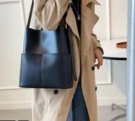 Torebki damskie - Torebka Damska Szoperka Torba na Ramię Pojemna Shopper Duża Skóra Miejska - miniaturka - grafika 1