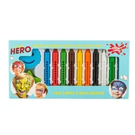 Kosmetyki kąpielowe dla dzieci - CHLAPU CHLAP Kredki do malowania twarzy i ciała - Super Hero - 10 sztuk - miniaturka - grafika 1