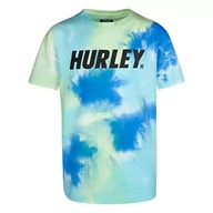 Koszulki dla chłopców - Hurley Hurley T-shirt chłopięcy Hrlb Tie Dye Tee żółty Volt 13 Jahre 984460 - miniaturka - grafika 1