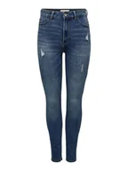 Spodenki damskie - ONLY Dżinsy - Skinny fit - w kolorze granatowym - miniaturka - grafika 1