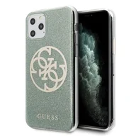 Etui i futerały do telefonów - Guess Circle Glitter 4G Etui iPhone 11 Pro Max khaki 10_15937 - miniaturka - grafika 1