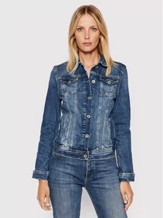 Pepe Jeans Kurtka jeansowa Thrift PL402011 Niebieski Regular Fit - Kurtki damskie - miniaturka - grafika 1