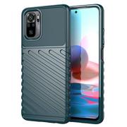 Etui i futerały do telefonów - Thunder Case elastyczne pancerne etui pokrowiec Xiaomi Redmi Note 10 / Redmi Note 10S zielony - miniaturka - grafika 1