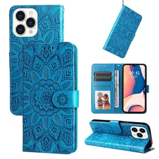 König Design Etui kompatybilne z Apple iPhone 14 Pro Max Etui na telefon komórkowy ze skóry syntetycznej - Niebieskie etui na telefon komórkowy - Etui i futerały do telefonów - miniaturka - grafika 1