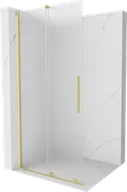 Ścianki i drzwi prysznicowe - Mexen Velar ścianka prysznicowa rozsuwana Walk-in 100 x 200 cm, szron 8 mm, złota szczotkowana - 871-100-000-33-55 - miniaturka - grafika 1