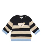 Bluzy i sweterki niemowlęce - Steiff Bluza w kolorze beżowo-błękitno-czarnym - miniaturka - grafika 1