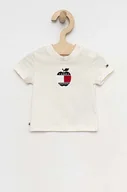 Kaftaniki dla niemowląt - Tommy Hilfiger t-shirt niemowlęcy kolor biały z aplikacją - miniaturka - grafika 1