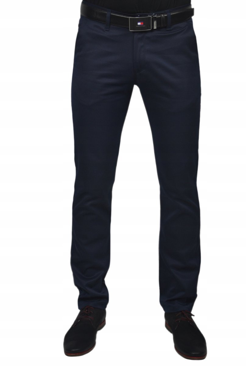 Eleganckie spodnie męskie granatowe casual r.41/34