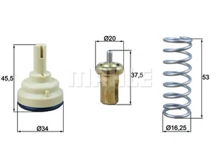 Termostat, płyn chłodzący Mahle TX 181 105D - Termostaty - miniaturka - grafika 1