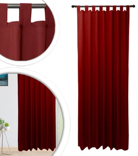 Gotowe Zasłony 145x250 Półzaciemniająca Zasłona Polski Producent BORDOWY - Zasłony - miniaturka - grafika 1