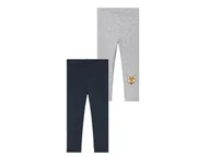 Spodnie i spodenki dla dziewczynek - lupilu® Legginsy termiczne dziewczęce, 2 pary (122/128, Granatowy/szary) - miniaturka - grafika 1