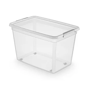 Lumarko Pojemnik Z Pokrywą i Klipsami Na Kółkach 58x39x35cm 60l (2732) - Pojemniki kuchenne - miniaturka - grafika 1