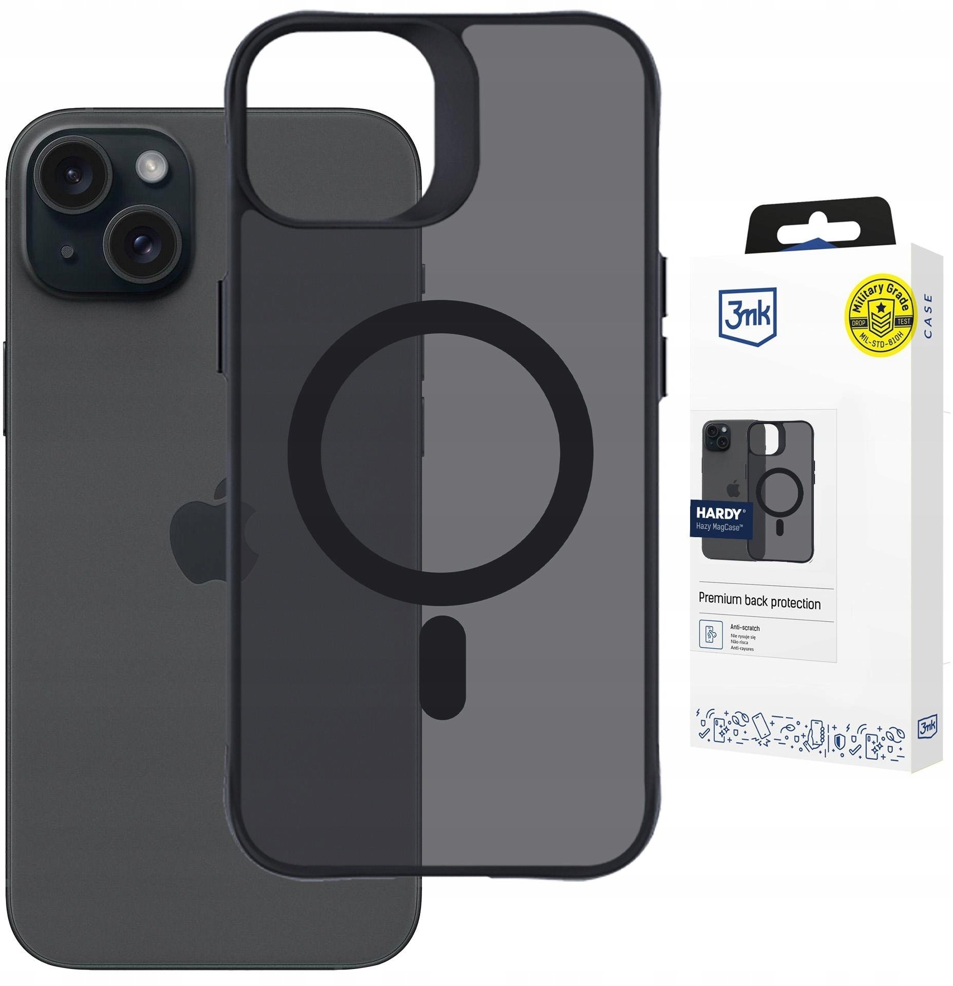 3MK Apple iPhone 15 Plus - 3mk Hardy Hazy MagCase Black