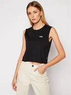 Koszulki i topy damskie - Vans Top Junior V Muscle Crop VN0A4DNG Czarny Cropped Fit - miniaturka - grafika 1
