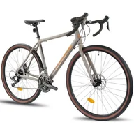 Rowery - Rower gravel INDIANA Claris M22 28 cali męski Brązowo-pomarańczowy - miniaturka - grafika 1