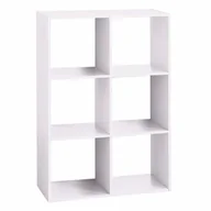Dekoracje domu - 5five Simple Smart Półka dekoracyjna stojąca prostokątna biała 6 przegród 68 cm x 100,5 cm 138909C - miniaturka - grafika 1
