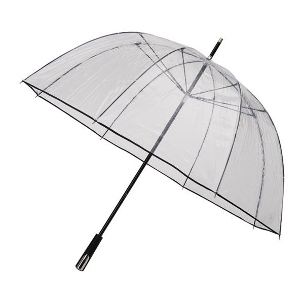Duża Przezroczysta Parasolka Falcone, Czarny Stelaż